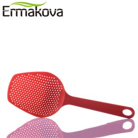 ERMAKOVA Food-Grade Nylon Strainer Slotted Spoon Heat-Resistant Skimmer Cooking Shovel Noodle Colander Chips Scoop Ice Scoop 3
