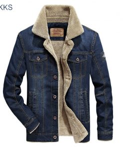 FGKKS Fashion Men Denim Jackets 2018 Autumn Winter Brand Mens Warm Slim Fit Jackets Coats Casual Thick Jacket Men 1