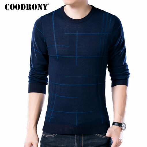 COODRONY Soft Cashmere Sweaters O-Neck Wool Pullovers 2018 Autumn Winter Warm Sweater Men Brand Clothing Plus Size Pull Homme 65