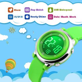 SKMEI New Fashion Sports Children Watches Waterproof Alarm Watch Kids Back Light Calendar Digital Wristwatches Relogio Infantil 3