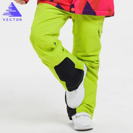 VECTOR Children Ski Pants Warm Waterproof Girls Boys  Skiing Snowboarding  Pants Winter Kids Child Ski Clothing HXF70011 4