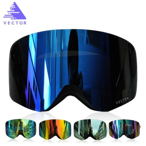 VECTOR Brand Ski Goggles With Case  Double Lens UV400 Anti-fog Ski Snow Glasses Skiing Men Women Winter Snowboard Eyewear HB108 1