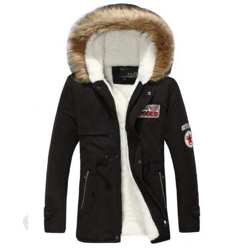 Danjeaner New Winter Jacket Fur Collar Men'S Down Jacket Cotton-padded Coat Thickening Jacket Parka Men Manteau Homme Hiver  2