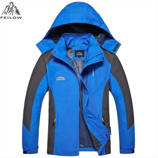 PEILOW Male Jacket Spring Autumn Brand Waterproof Windproof Jacket Coat Tourism Mountain Jacket Men brand clothing size M~4XL 1