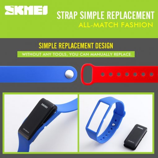 SKMEI Women Sports Watches Girls Simple Design LED Watch Ladies Digital Wristwatches 30M Water Resistant Relogio Feminino 1265 3