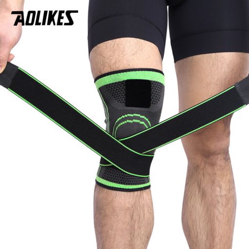1PCS 3D Pressurized Fitness Running Cycling Knee Support Braces Elastic Nylon Sport Compression Pad Sleeve For Basketball 1