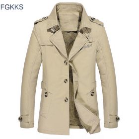 FGKKS 2018 New Winter Jacket Men Brand Bomber Jacket Male Fashion Jacket Coat Casual Blue Jackets Mens Coats 3