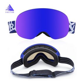 VECTOR Ski Goggles Double Layers with Magnetic UV400 Anti-fog Big Spherical Ski Glasses Men Women Snow Snowboard Goggles Eyewear 1