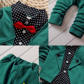 Baby clothes boy formal gentleman suit kids clothes costume for girls children Bow toddler boys clothes set birthday dress wear 4