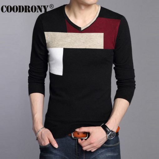 High Quality Autumn Winter Soft Warm Knitted Cashmere Sweater Men Christmas Sweaters Casual V-Neck Pullover Men Pull Homme 66204 3