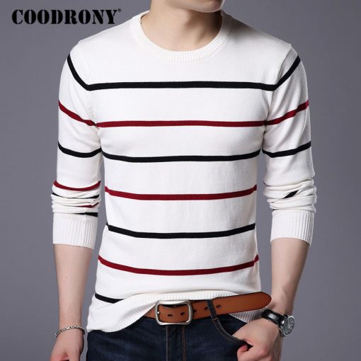 COODRONY O-Neck Pullover Men Brand Clothing 2018 Autumn Winter New Arrival Cashmere Wool Sweater Men Casual Striped Pull Men 152 3