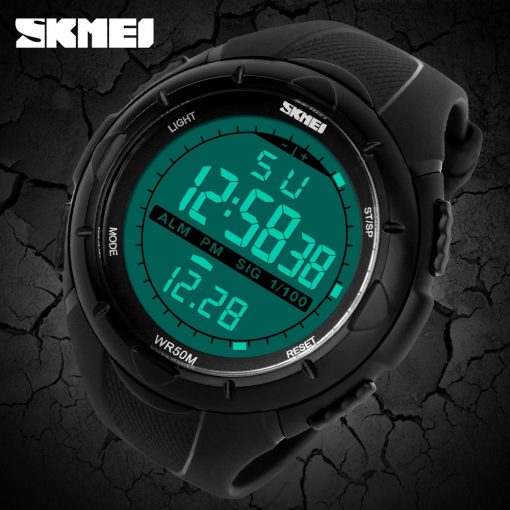 SKMEI Men Climbing Fashion Sports Digital Wristwatches Big Dial Military Watches Alarm Shock Resistant Waterproof Watch 1025 1