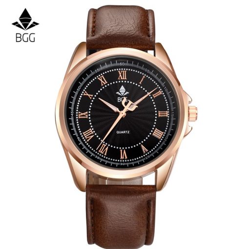 Top Brand Luxury Famous Male Clock Quartz Watch Rose Gold Wrist Watch Men 2016 Golden Wristwatch Quartz-watch Relogio Masculino 5