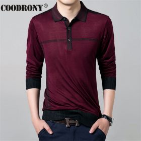 Free Shipping Autumn New Casual Long Sleeve Business Shirt Turn-down Collar Sweater Men Knitted Cashmere Wool Pullover Men 66166 2