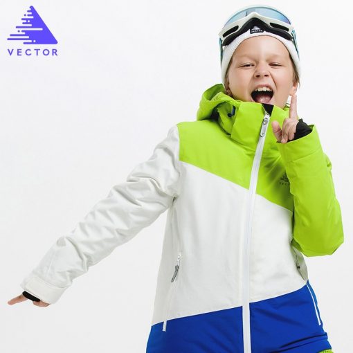 VECTOR Girls Boys Ski Jackets thermal Waterproof Kids Ski Jacket High Quality Children Winter Clothing -30 degree HXF70005 1