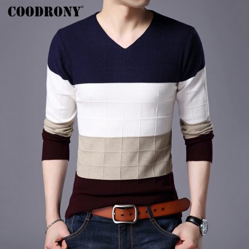 COODRONY Sweater Men Clothes 2018 Winter Thick Warm Mens Sweaters Cashmere Wool Pullover Men Casual V-Neck Pull Homme Jumper 259 2