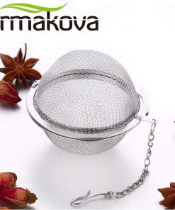 ERMAKOVA 3 Pcs/Lot Stainless Steel 2 Inch Mesh Tea Ball Infuser Tea Strainer Filter with Hook Tea Mesh Ball Filter Tea Infuser 1