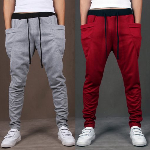 Men Casual Pants Cool Design Moletom Big Pocket Top Here Brand Clothing Army Trousers Hip Hop Harem Pants Mens Joggers 8 Colors 1