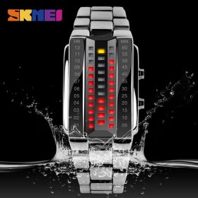 SKMEI Couple Fashion Creative Watch Men Women Luxury Brand Stainless Steel Sport Digital Wristwatch Waterproof Relogio Masculino 5
