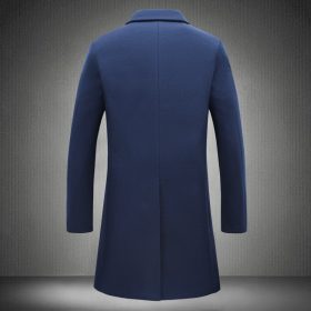 2018 New Autumn Winter Trench Coat Men Turn-Down Collar Slim Fit Overcoat for Man Long Coat Windbreaker 5XL 4