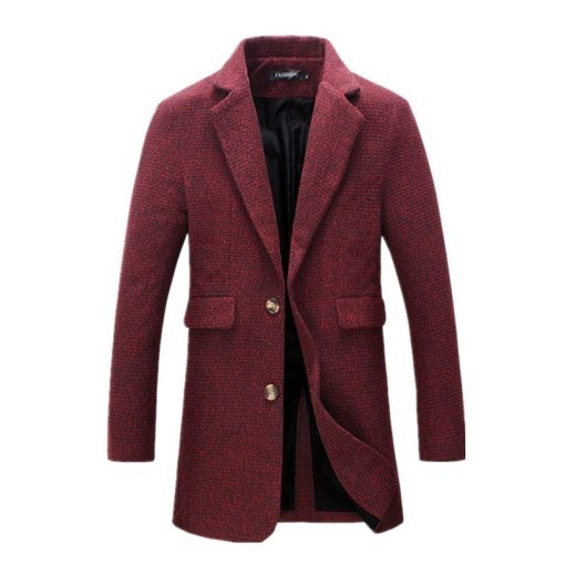 Mens Long Trench Coat Men2017 New Fasshion Trend Winter Men Overcoat Solid Trench Coat Male Jacket 2