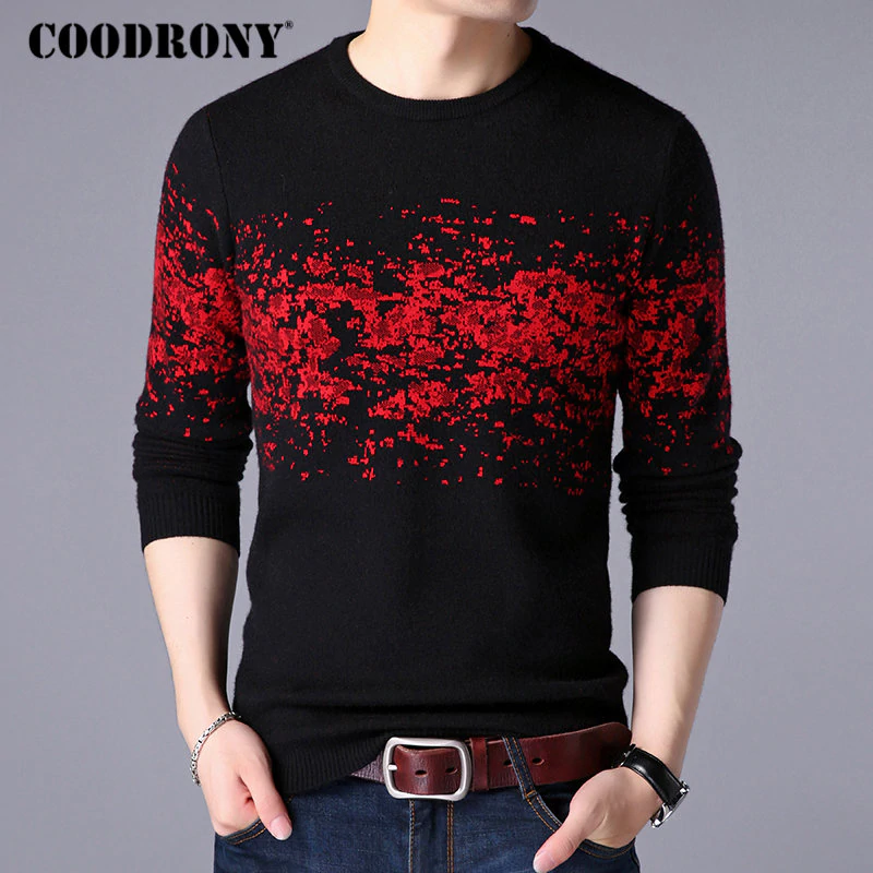 COODRONY Sweater Men Casual O-Neck Pullover Men Clothes 2018 Autumn Winter New Arrival Top Sost Warm Mens Cashmere Sweaters 8257