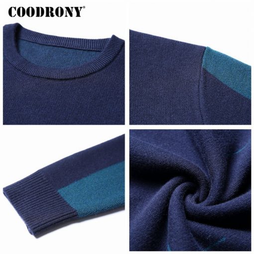 COODRONY 2018 New Autumn Winter Thick Warm Cashmere Sweater Men Casual O-Neck Pull Homme Brand Pullovers Mens Wool Sweaters 7185 4