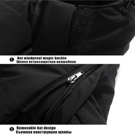 PEILOW NEW Plus Size L-6XL,7XL,8XL Winter Jacket Men Hat Detachable Warm Coat Cotton-Padded Outwear Mens Coats Jackets Hooded 4
