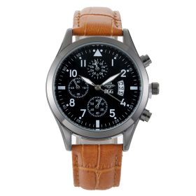 BGG Luxury Top Brand Fashion Casual Leather Quartz Wristwatch Analog Sport Watch Men Military Clock Man Relogio Masculino 5