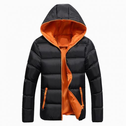 2018 New Jackets Men Winter Casual Outwear Windbreaker Jaqueta Masculino Solid Slim Fit Hooded Fashion Overcoats Homme Plus Size 3