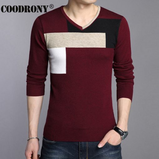 High Quality Autumn Winter Soft Warm Knitted Cashmere Sweater Men Christmas Sweaters Casual V-Neck Pullover Men Pull Homme 66204 4