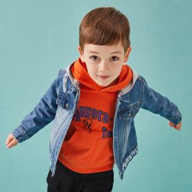 Balabala cotton jeans jacket for boys jacket for boy spring-autumn pattern on the back Hooded jacket clothes for boys enfant 2
