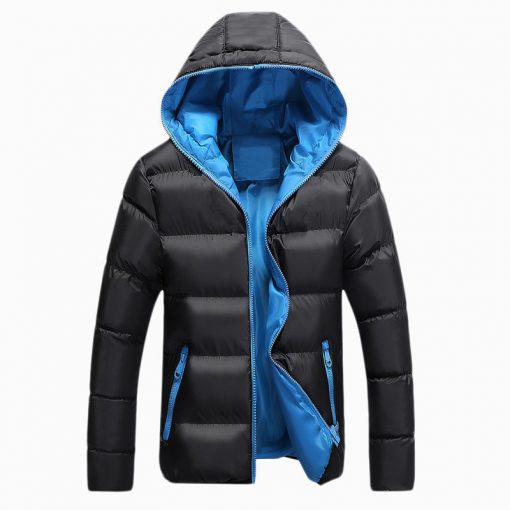2018 New Jackets Men Winter Casual Outwear Windbreaker Jaqueta Masculino Solid Slim Fit Hooded Fashion Overcoats Homme Plus Size 2