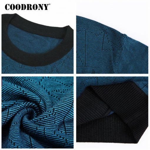 COODRONY Cashmere Sweater Men Brand Clothing Mens Sweaters Print Casual Shirt Autumn Wool Pullover Men O-Neck Pull Homme Top 613 5