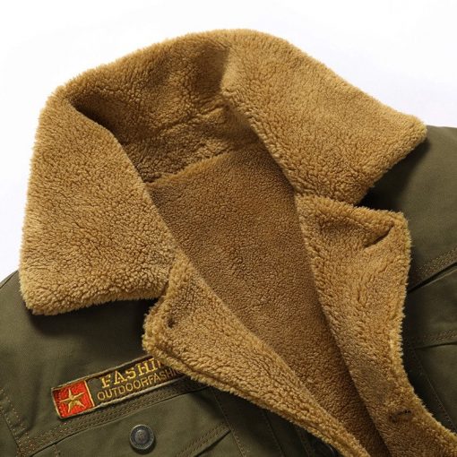 2018 Winter Bomber Jacket Men Air Force Pilot MA1 Jacket Warm Male fur collar Mens Army Tactical Fleece Jackets Drop Shipping 3