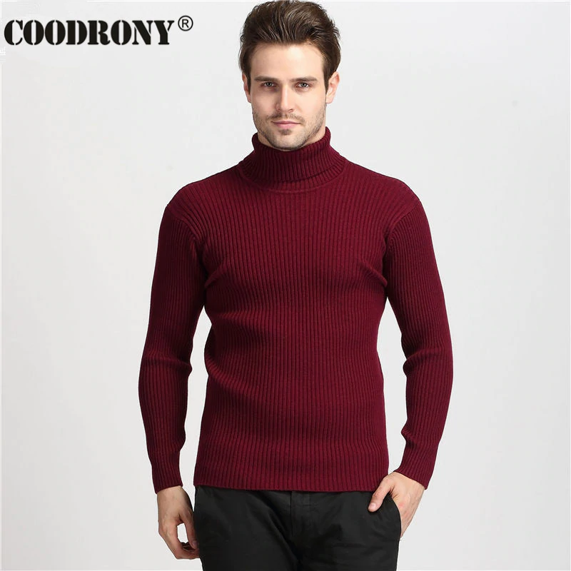 COODRONY Winter Thick Warm Cashmere Sweater Men Turtleneck Mens Sweaters Slim Fit Pullover Men Classic Wool Knitwear Pull Homme 3