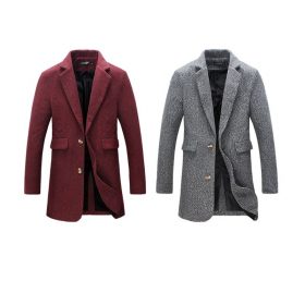 Mens Long Trench Coat Men2017 New Fasshion Trend Winter Men Overcoat Solid Trench Coat Male Jacket 1