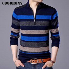 COODRONY Mens Sweaters And Pullovers Pure Merino Wool Sweater Men 2018 Winter Thick Warm Zipper Turtleneck Cashmere Pullover Men 1