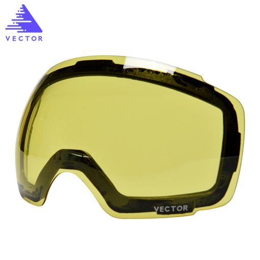 Anti-fog UV400 Skiing Goggles Lens Magnet Adsorption Weak Light tint Weather Cloudy Brightening Lens For HXJ20013  (Only Lens)