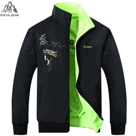 PEILOW Jacket Men Fashion Design Veste Homme Formal double Sided wear Suit Coat Solid color coat Brand Clothing L-5XL Men Jacket 1