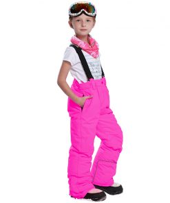 Detector Winter Girls Ski Pants Windproof Overall Pants Tracksuits for Children Waterproof Warm Kids Boys Snow Ski Trousers 1