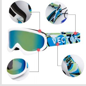 VECTOR Brand Ski Goggles Kids Double Lens UV400 Anti-fog Ski Snow Child Skiing Glasses  Winter Girls Boys Eyewear 2