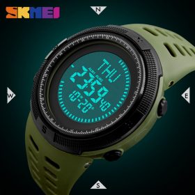 SKMEI Compass Men Sports Watches World Time Summer Time Watch Countdown Chrono Waterproof Digital Wristwatches Relogio Masculino 3