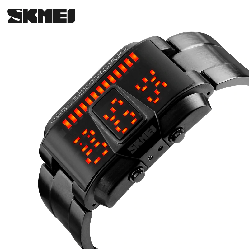 SKMEI Fashion Creative LED Sports Watches Men Top Luxury Brand 5ATM Waterproof Watch Digital Wristwatches Relogio Masculino