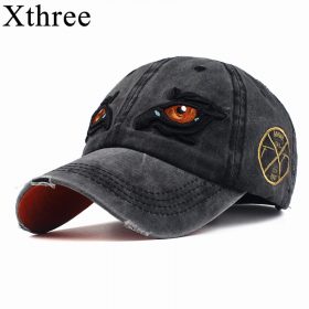Xthree 100% Washed Cotton Baseball Caps Men Snapback Dad Hat for Women cap Embroidery Eye Casquette Gorras Planas snapback Hat