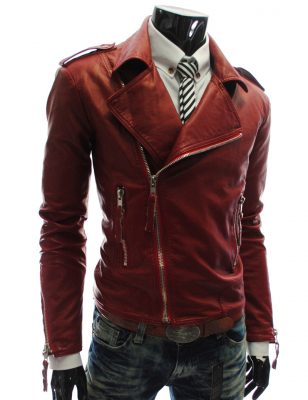 2017 PU Leather Jacket Men Turn-down Collar Solid Mens Faux Fur Coats Youth Slim Motorcycle Suede Jacket Male Veste Cuir Homme 2