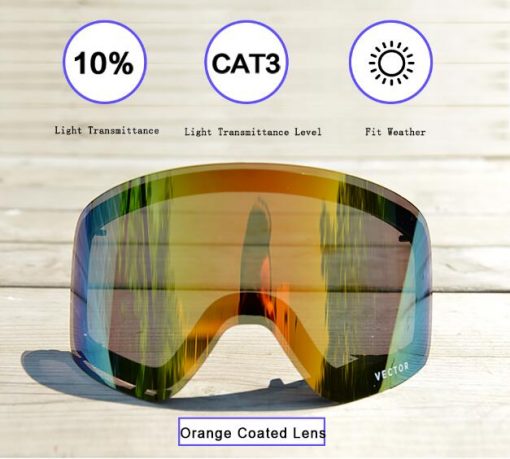 Anti-fog UV400 Skiing Goggles Lens Glasses Weak Light tint Weather Cloudy Brightening Lens For HB 108  (Only Lens) ACC30019 3