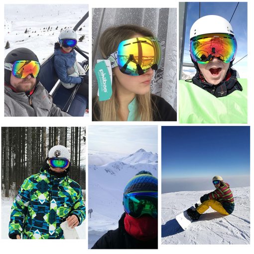 Detector Ski Goggles Men Women Snowboard Goggles Big Ski Mask Snow Glasses Skiing Double UV400 Anti-Fog 5