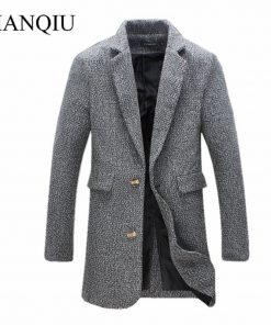 Mens Long Trench Coat Men2017 New Fasshion Trend Winter Men Overcoat Solid Trench Coat Male Jacket