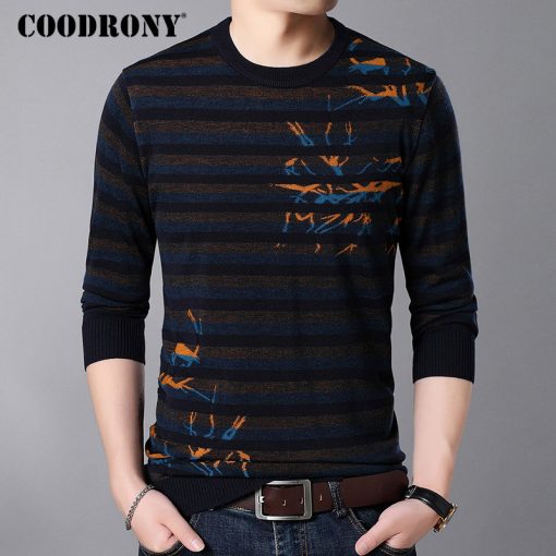 COODRONY Mens Sweaters 2018 Autumn Winter New Arrival Wool Pullover Men Knitted Cashmere Sweater Men Casual Striped Jumper 8230 3